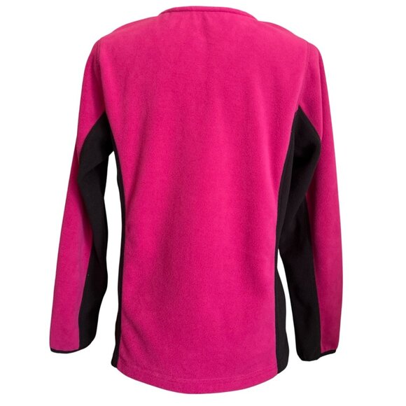 Made For Life Womens Medium Full Zip Fleece Jacket Pink & Black Everyday Jacket - Picture 2 of 6
